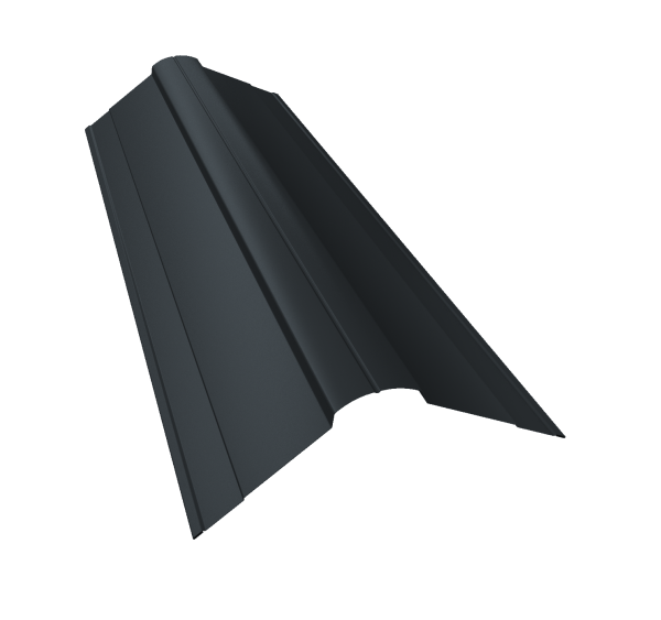 GL Планка конька фигурного, 100х100 мм 0.5 мм, PurLite Matt, RAL 7016, L=2000 мм