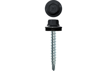 Саморез кровельный Daxmer 4.8х35 мм, сверло №1, RAL 7024, уп.250 шт.