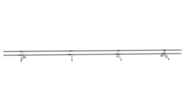 Снегозадержатель универсальный NewLine L=3000 мм, 4 опоры, 2 трубы, круг Ø25 мм, RAL 9006