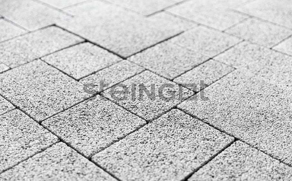 Тротуарная плитка Steingot Бавария 60 мм 140/210/280 х 70/140/210 мм, цвет: Bianco Nero