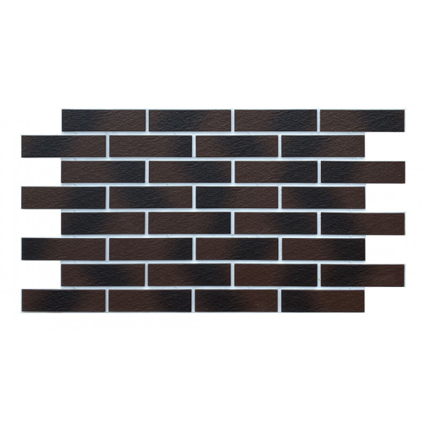 Термопанель рядовая Европа с плиткой Keramin, 1020х600 мм, 40 мм ППС, рельефный, цвет: Амстердам Шейд