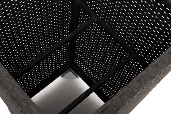 Кашпо для цветов Капучино, плетеное из искусственного ротанга цвет: графит