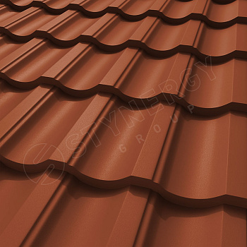 Металлочерепица Stynergy, Garda 0.5 мм, Rooftop Бархат, RAL 8004