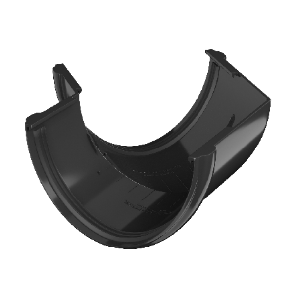 Угол желоба универсальный 135°, Технониколь пвх, стандарт Ø 125 мм, цвет: черный