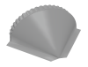 GL Заглушка конька полукруглого, конусная 0.5 мм, Satin, RAL 9006