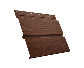 GL Софит металлический Квадро Брус, с перфорацией 0.45 мм, Print Elite, Choco Wood TwinColor
