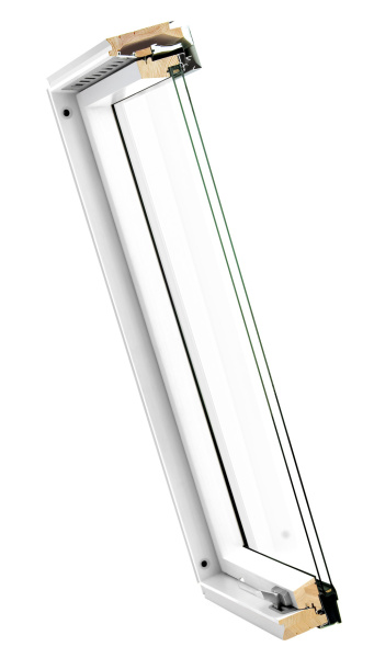 Мансардное окно Fakro,  55х78 см FTP-V U3, Дерево, однокамерный стеклопакет