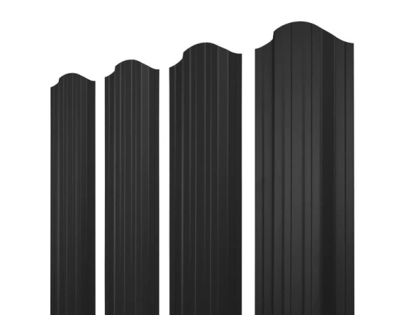 ММТ Штакетник П-образный, фигурный, 110 мм 0.5 мм, PE-double Matt, RAL 9005