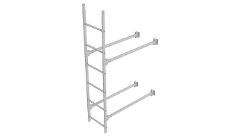 Фасадная лестница Borge, нижняя секция, L=1800 мм RAL 9006