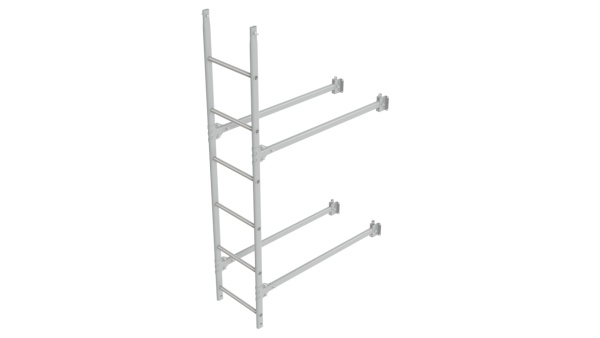 Фасадная лестница Borge, нижняя секция, L=1800 мм RAL 9006