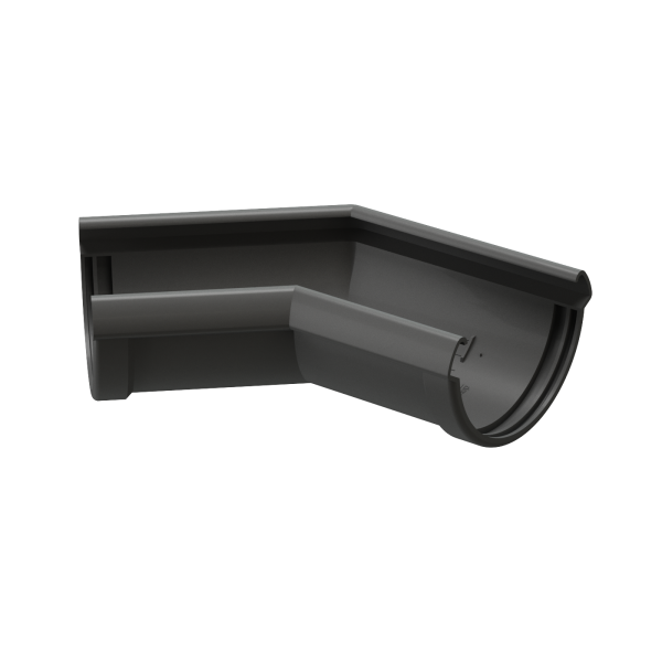 Угол желоба универсальный 90°, Docke Lux, Ø140 мм, цвет: графит