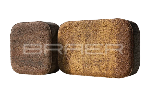 Тротуарная плитка Braer Классико Дуо 40 мм 115х115, 172х115 мм, цвет: Color Mix Мальва