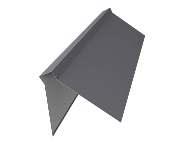 GL Планка конька плоского, 220х50х220 мм 0.45 мм, Drap TX, RAL 7004, L=2000 мм