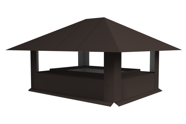 Дымник на трубу GL простой, 0.45 мм, Drap, 520х390 мм, RR 32