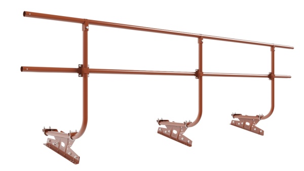 Ограждение кровельное для фальцевой кровли Borge, H=900 мм, L= 3000 мм RAL 8004