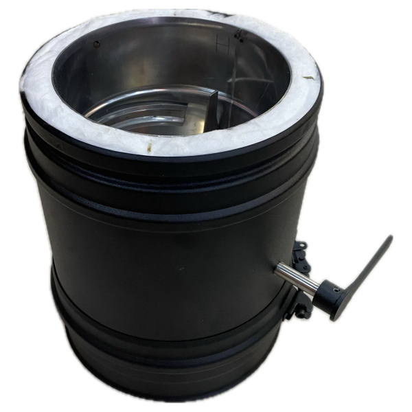 Шибер поворотный с фиксацией положения и ручкой Schiedel Permeter 25 мм, Ø250/300 мм черный