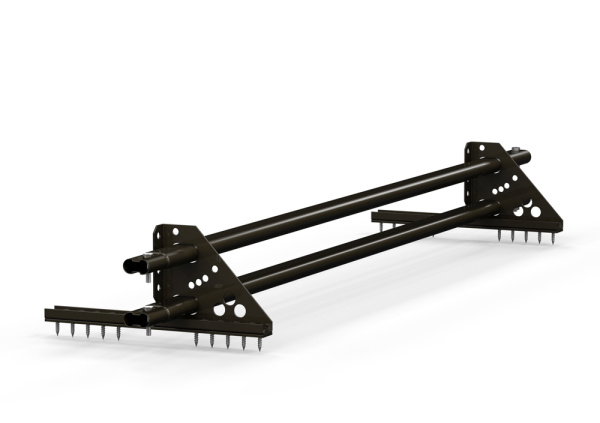 Снегозадержатель для профлиста и гибкой черепицы Orima LE6, /4 опоры, 2 трубы,овал 45х25/, L=3000 мм RR 32