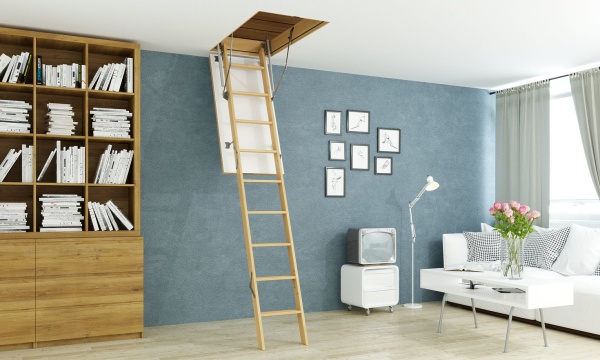 Чердачная лестница Docke Дерево, Standart, 60х120х280 см