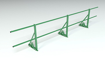 Ограждение кровельное для фальцевой кровли Roofsystems Econom Smart фальц, H=600 мм RAL 6002, L=3000 мм