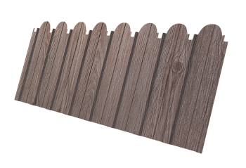 Профилированный лист GL C10 A фигурный, 0.45 мм, Print Elite, White Wood TwinColor