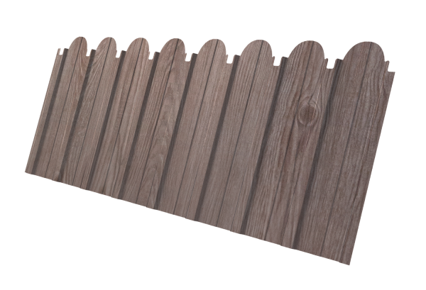 Профилированный лист GL C10 A фигурный, 0.45 мм, Print Elite, White Wood TwinColor