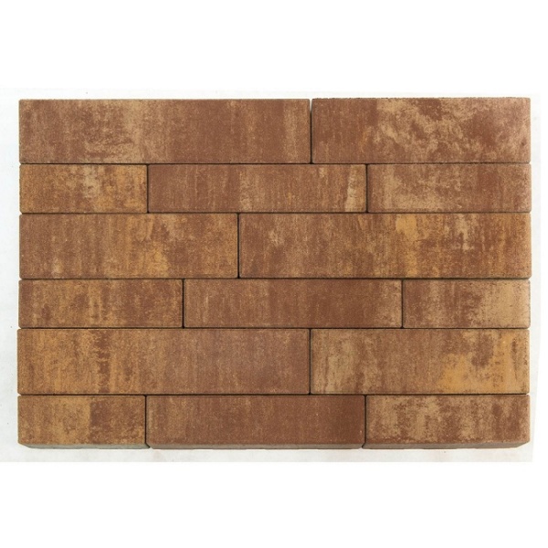 Тротуарная плитка Braer Домино 60 мм 280х120, 360х120, 480х120, 480х160, 640х160 мм, цвет: Color Mix Каньон