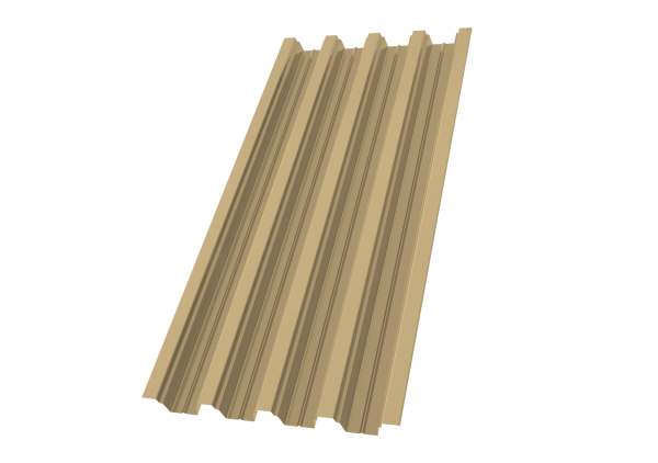 Профилированный лист GL H75 R, 0.7 мм, PE, RAL 1014