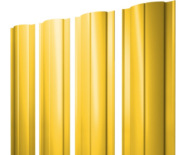 GL Штакетник Twin с прямым резом 0.45 мм, PE, RAL 1018