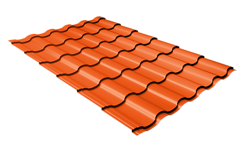 Профиль волновой Grand Line кредо 0.45 мм, PE, RAL 2004