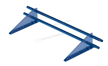 Снегозадержатель трубчатый RoofRetail, L=1000 мм, 2 опоры, 2 трубы, круг Ø25 мм RAL 5005