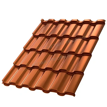 Металлочерепица МП, Монтекристо SL 0.5 мм, Agneta, Copper