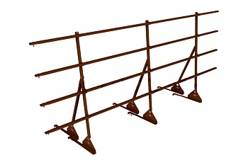 Ограждение кровельное для натуральной черепицы Roofsystems Prestige натур, H=1200 мм RAL 8017, L=3000 мм