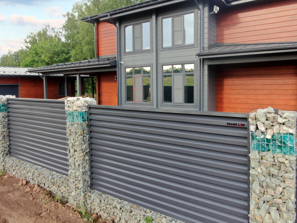 Ламель для забора жалюзи, Milan Slim 0.5 мм, Velur X, RAL 7024