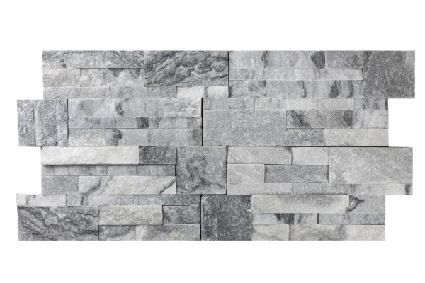 Мрамор, 3D панель из камня, 350х180 мм, Modern Cloudy Grey