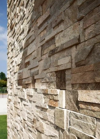 Кварцит, 3D панель из камня, 350х180 мм, Modern Beige Quartz