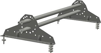 Снегозадержатель Grand Line NEW универсальный,  L=1000 мм, 2 опоры, 2 трубы, овал 42х21 мм. RAL 7037
