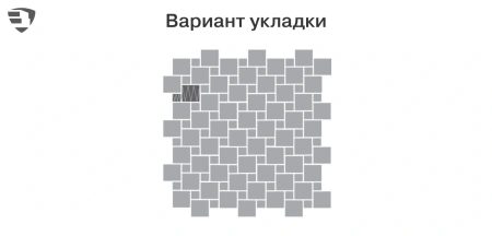 Тротуарная плитка Braer Лувр 60 мм 100х100 мм, цвет: коричневый