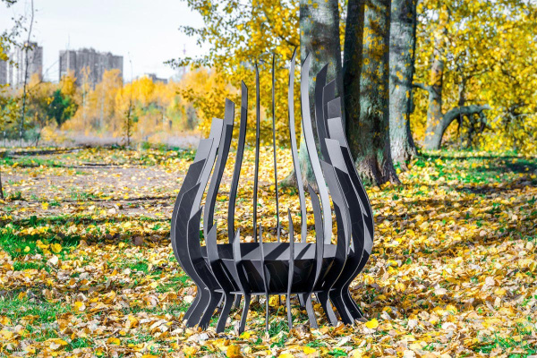 Костровой очаг Лотос, Ø513х868, Н=1180 мм, сталь 6 мм