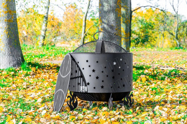 Костровая чаша с коническим дном, Ø500, Н=490 мм, "Звезды"