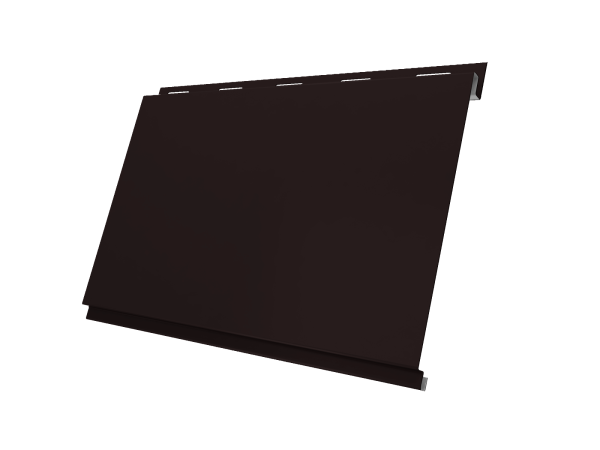 Металлический сайдинг Grand Line, Вертикаль Classic 0.5 мм, PurLite Matt, RAL 9005