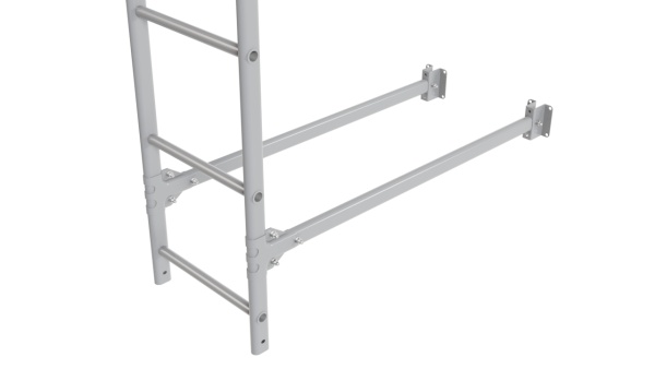 Фасадная лестница Borge, нижняя секция, L=1800 мм RAL 7004