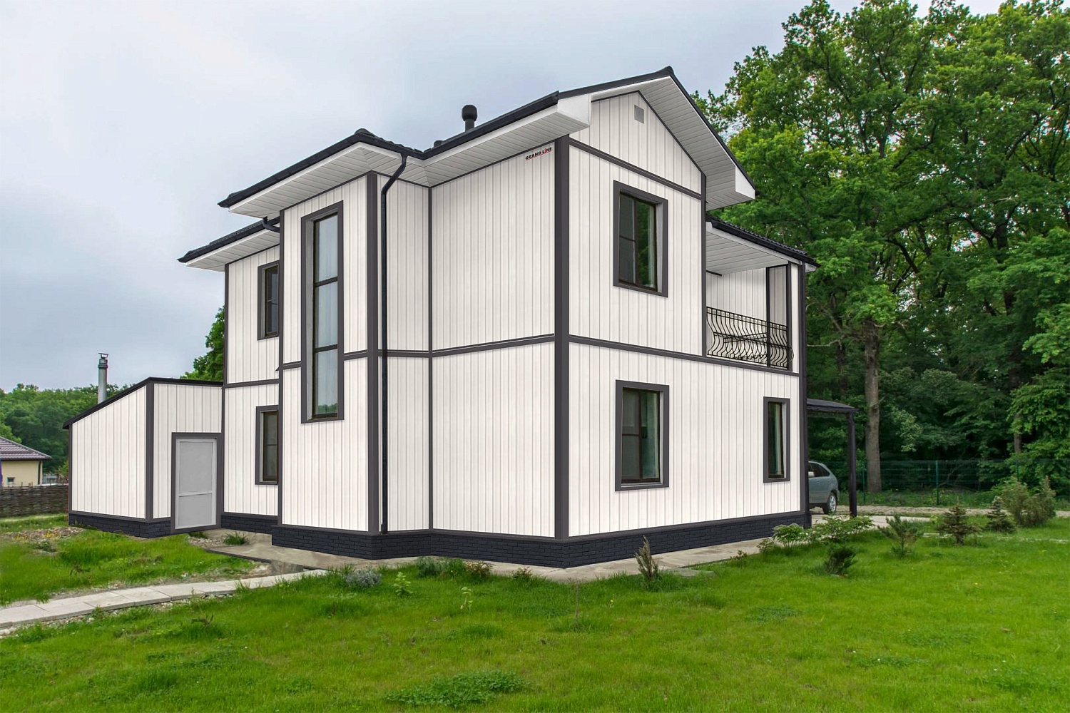 Сайдинг вертикальный Grand Line, L=3000 мм, серия Classic Standart, цвет: белый