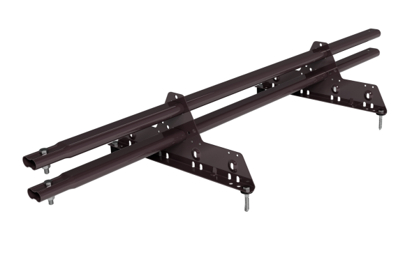 Снегозадержатель универсальный Roofsystems Prestige Next 2 опоры, 2 трубы, овал 45х25, L=1200 мм, RAL 8017