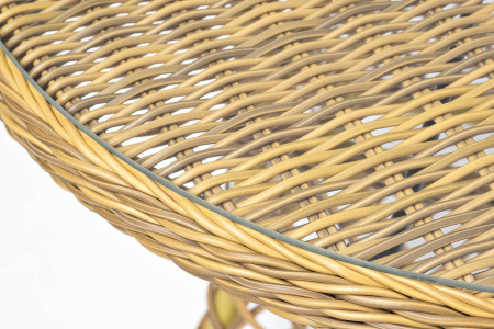 Стол плетеный круглый Эспрессо, Ø 80 см, высота 75 см цвет: соломенный