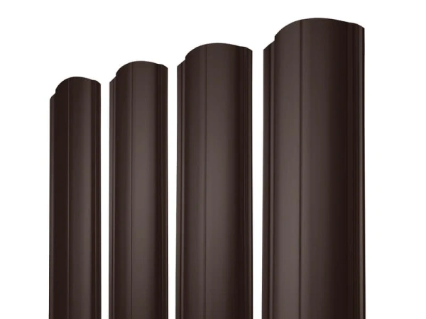 ММТ Штакетник Полукруглый, фигурный, 122 мм 0.5 мм, PE-double Matt, RAL 8017
