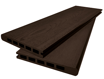 Доска-ступень стартовая ДПК Grand Line, 160х22 мм, L=4000 мм, Шлифовка / тиснение, шоколад