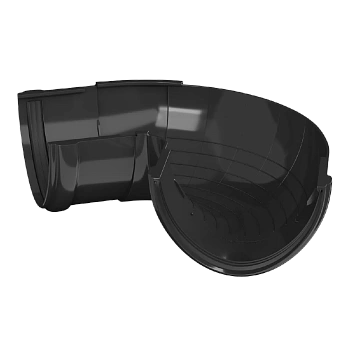 Угол желоба регулируемый 90°-150°, Технониколь пвх, стандарт Ø 125 мм, цвет: черный