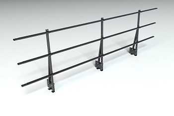 Ограждение кровельное на парапет Roofsystems Elite, H=900 мм RAL 9005, L=3000 мм