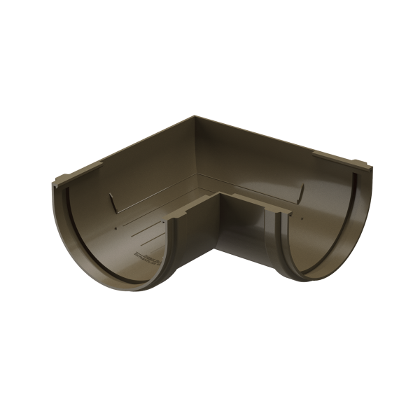 Угол желоба универсальный 90°, Docke Premium, Ø120 мм, цвет: каштан