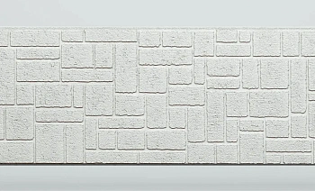 Панель FCS Simple под Камень, 15 мм, 360х1480 мм цвет: AA5111 белый